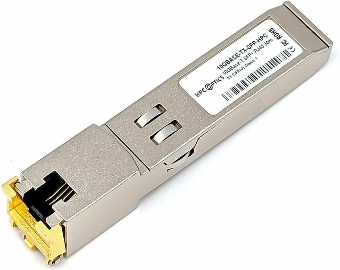 ماژول فرستنده و گیرنده سیسکو 10GBASE-T SFP+ برای کابل های دسته 6A
