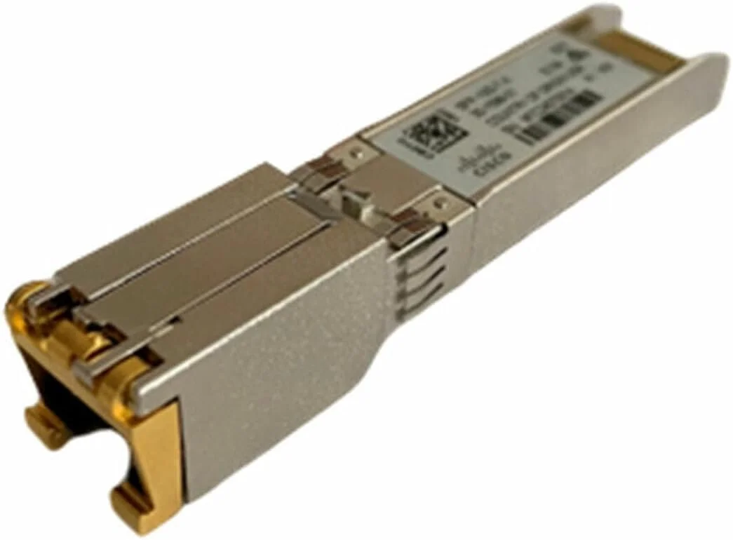 ماژول فرستنده و گیرنده سیسکو 10GBASE-T SFP+ برای کابل های دسته 6A