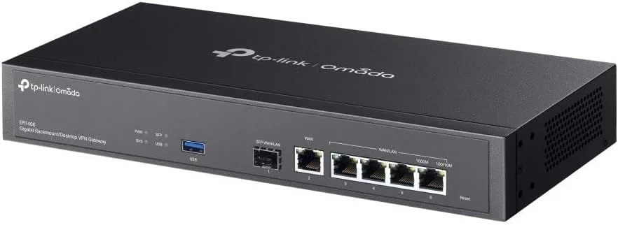 دروازه وی‌پی‌ان گیگابیتی رکمونت/رومیزی تی‌پی-لینک Omada ER7406