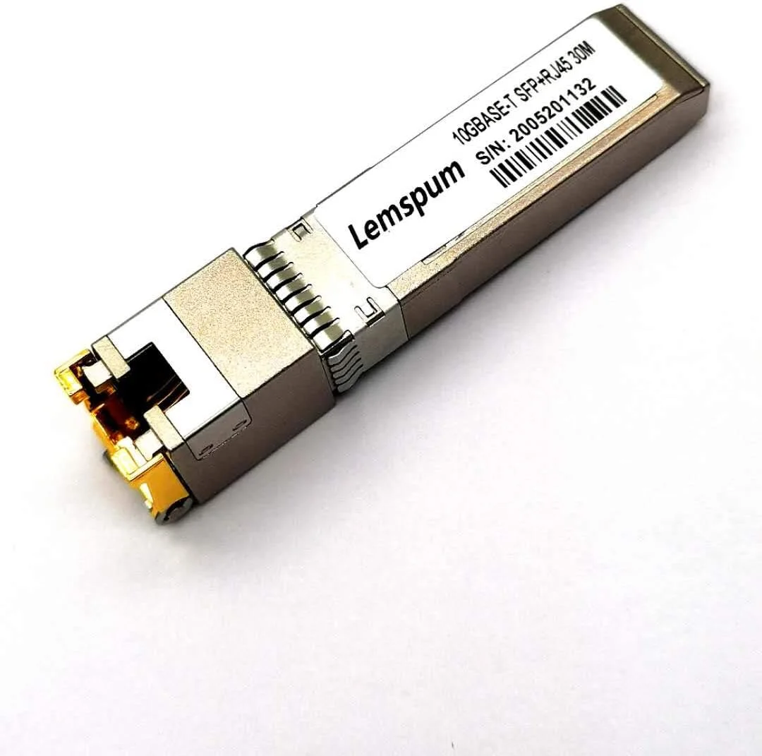 فرستنده و گیرنده 10GBase-T SFP+ به RJ-45، ماژول اترنت مسی 10Gbe SFP+، تا 30 متر، برای سیسکو SFP-10G-T-S، مراکی، یوبیکیوتی