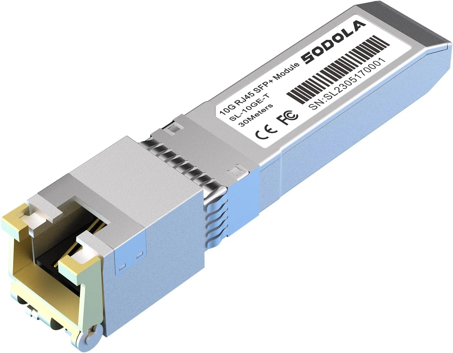ماژول SODOLA 10GBase-T RJ45 SFP+، فرستنده و گیرنده مسی 10G SFP+ RJ-45 برای SODOLA، SFP به اترنت، Plug and Play، قابلیت اتصال سریع، تا 30 متر فاصله ماژول های SFP مسی (1 بسته)