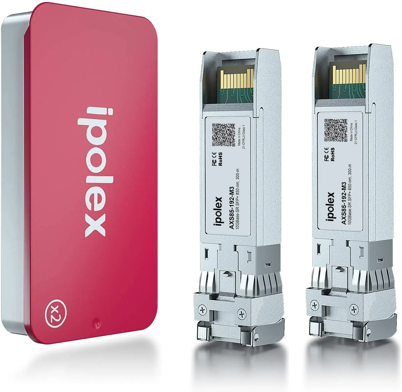 فرستنده و گیرنده 10GBase-SR SFP+، ماژول 10Gb 850nm Multimode LC SFP برای UniFi UACC-OM-MM-10G، Ubiquiti UF-MM-10G، Mikrotik، Fortinet، TP-Link، Netgear، D-Link، Supermicro و غیره، تا 300 متر، بسته 2 عددی