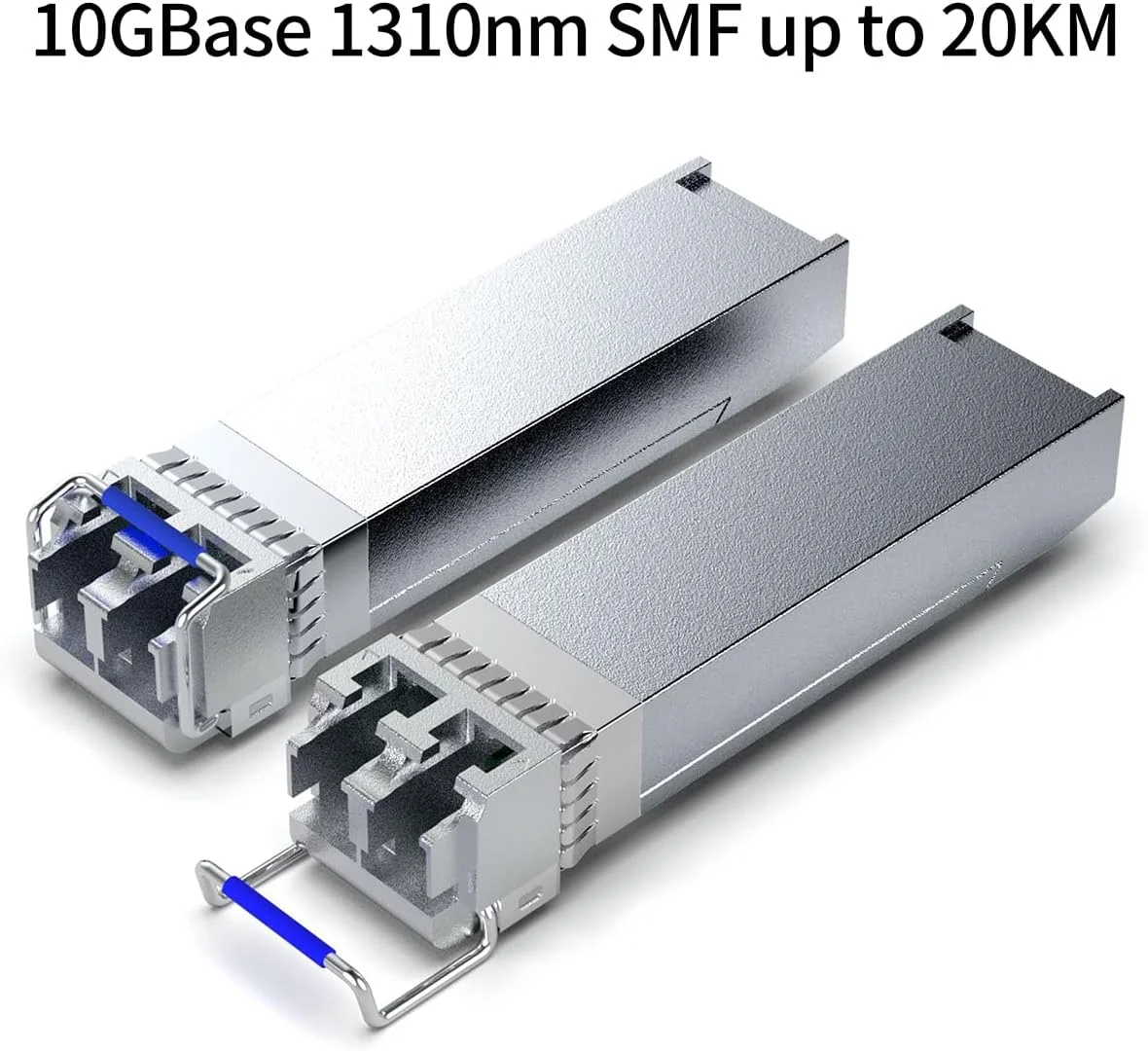 ماژول 4 عددی SFP+ 10GBase-LR LC، تک حالته 1310 نانومتر، فرستنده و گیرنده فیبر نوری دوگانه LC SMF برای سیسکو SFP-10G-LR، یوبیکیوتی UniFi UF-SM-10G، مراکی MA-SFP-10GB-LR، نت گیر، تی پی-لینک و غیره (DDM 20km)