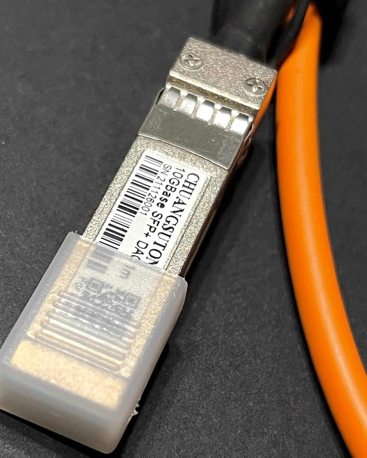 کابل Twinax داک +SFP 10G - کابل مسی اترنت گیگابیتی 10Gb برای Ubiquiti ES-48/ES-16-XG، سیسکو، میکروتیک، نت گیر، سوپرمیکرو، دی-لینک و غیره، 0.5 متر (1.64 فوت)، رنگ نارنجی