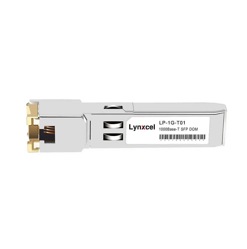 ماژول Lynxcel 1000Base-T SFP به RJ45، فرستنده و گیرنده مسی RJ45 CAT6 تا 100 متر، سازگار با Cisco GLC-T/SFP-GE-T، Meraki MA-SFP-1GB-TX، Fortinet، Ubiquiti UniFi UF-RJ45-1G، Netgear و غیره.