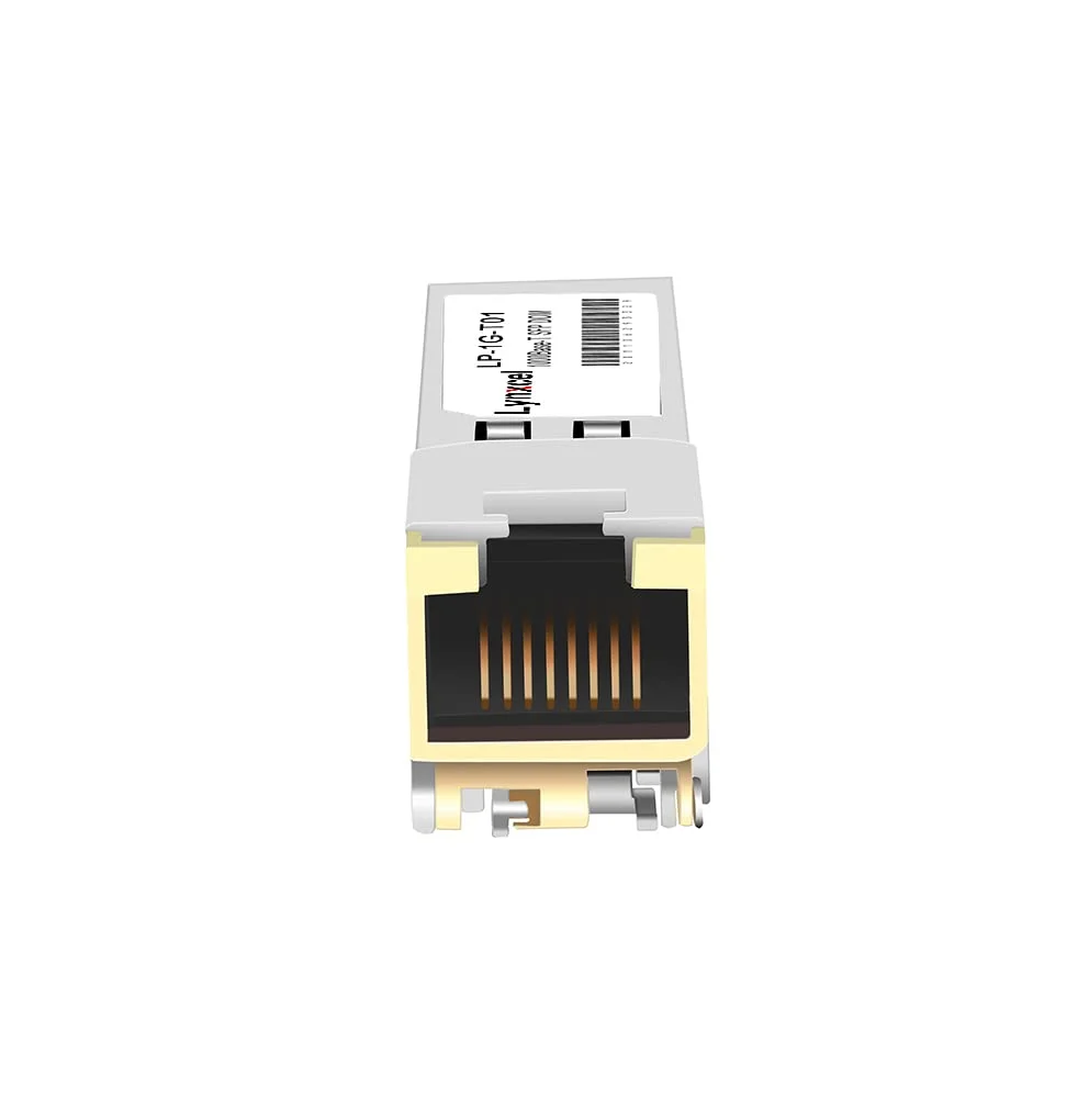 ماژول Lynxcel 1000Base-T SFP به RJ45، فرستنده و گیرنده مسی RJ45 CAT6 تا 100 متر، سازگار با Cisco GLC-T/SFP-GE-T، Meraki MA-SFP-1GB-TX، Fortinet، Ubiquiti UniFi UF-RJ45-1G، Netgear و غیره.