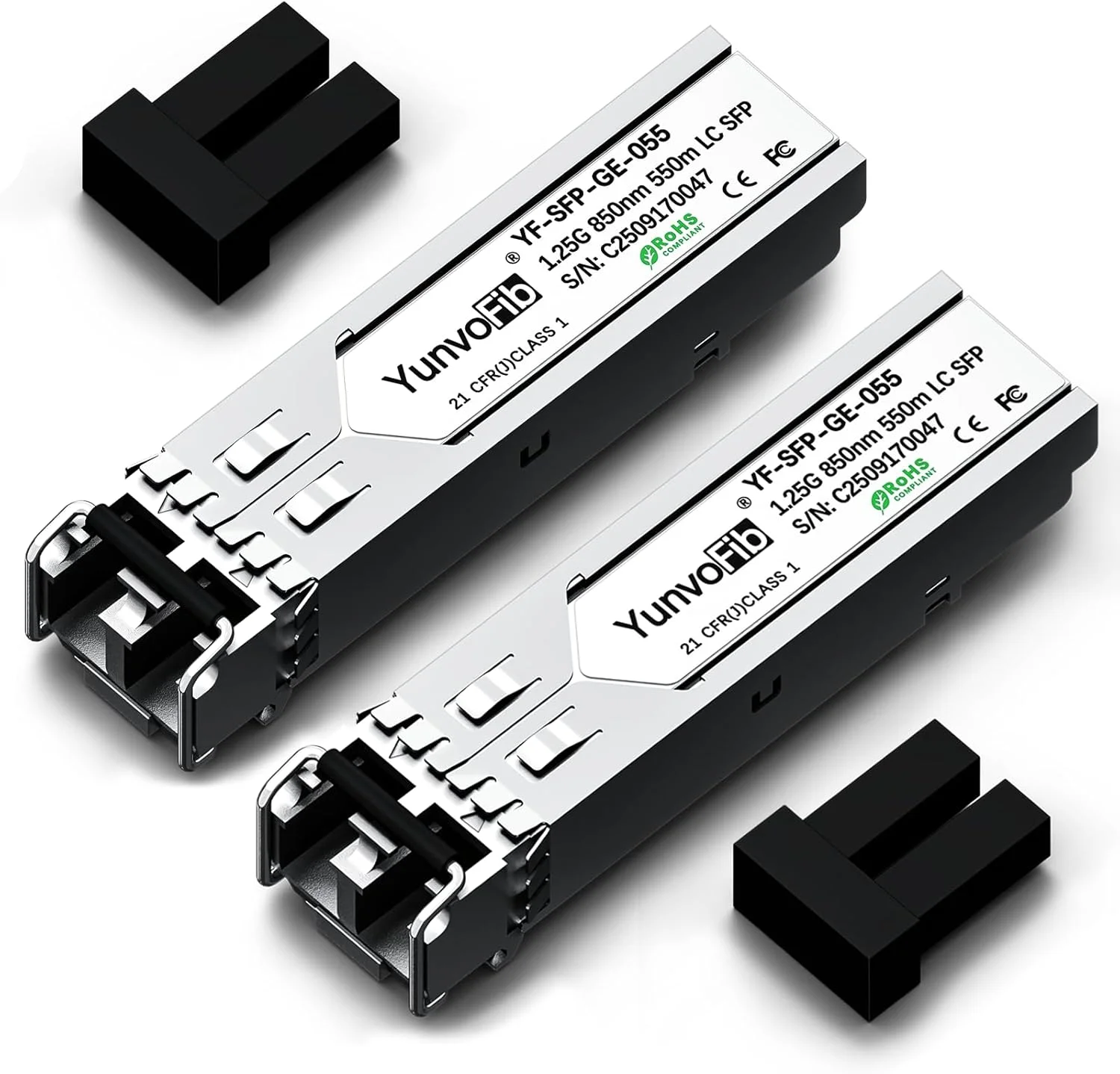 فرستنده و گیرنده 1000BASE SX SFP به LC - ماژول فیبر چند حالته 1.25G SFP LC MMF 850nm 550m، قابل تعویض سریع