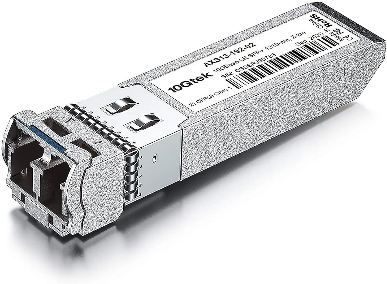 فرستنده-گیرنده 10Gtek برای Ubiquiti، فرستنده-گیرنده 10GBASE-LR Lite SFP+ IR، SMF، 1310 نانومتر، 2 کیلومتر