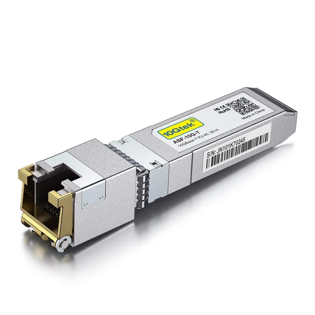 فرستنده و گیرنده 10G SFP+ RJ45 مدل UF-RJ45-10G سازگار با Ubiquiti UniFi، ماژول مسی 10GBase-T SFP+، تا 30 متر