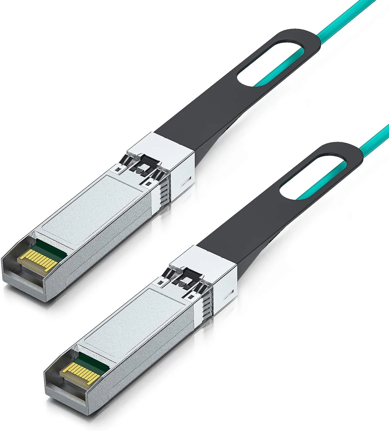 کابل فیبر نوری فعال 10G SFP+ AOC - کابل فیبر نوری 10GbE SFP+ به SFP+، اتصالات مستقیم فیبر OM3 MMF با کانکتورهای SFP+ برای INT-SFP-AOC-5M، 5 متری