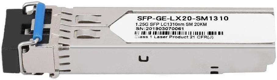 ماژول نوری پرسرعت AMONIDA با کارایی بالا 20KM، 1.25 گیگابیت بر ثانیه، SFP-GE-LX20-SM1310 برای شبکه پرسرعت