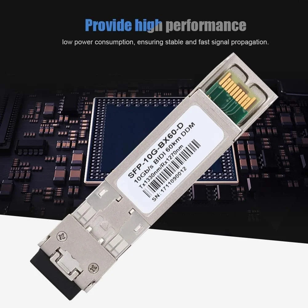 ماژول نوری 10 گیگابیتی Annadue مدل SFP-10G-BX60-D با برد 60 کیلومتر، تک حالته، فرستنده و گیرنده فیبر دوگانه با سرعت 10 گیگابیت بر ثانیه