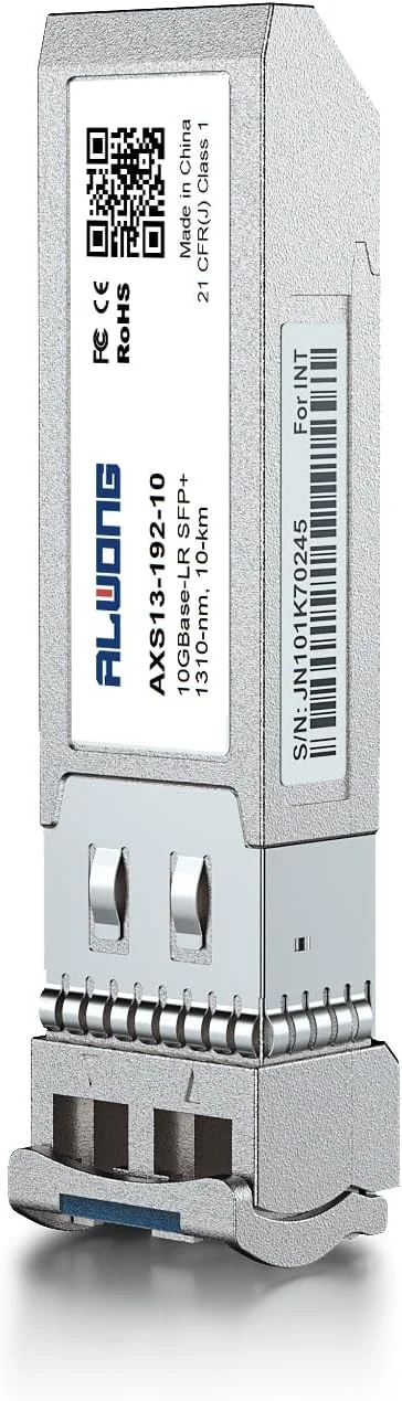 فرستنده و گیرنده 10GBase-LR SFP+، ماژول فیبر نوری تک حالته 10G SFP+ به LC، 1310 نانومتر، تا 10 کیلومتر، برای سیسکو SFP-10G-LR، یوبیکیوتی UniFi UF-SM-10G، میکروتیک S+31DLC10D، مراکی، نت گیر و غیره، 1 عدد
