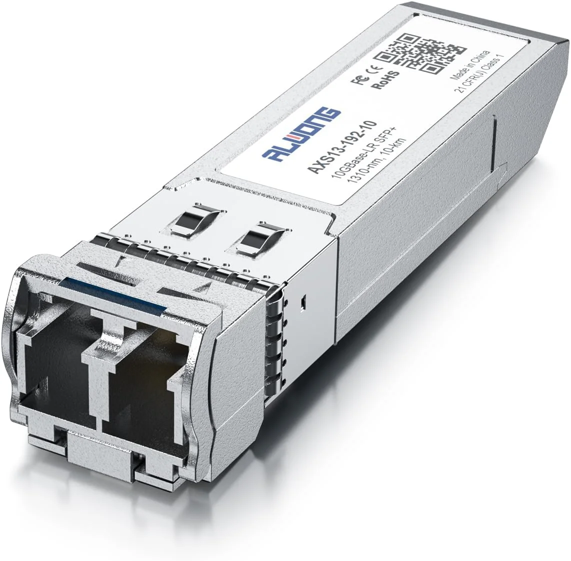 فرستنده و گیرنده 10GBase-LR SFP+، ماژول فیبر نوری تک حالته 10G SFP+ به LC، 1310 نانومتر، تا 10 کیلومتر، برای سیسکو SFP-10G-LR، یوبیکیوتی UniFi UF-SM-10G، میکروتیک S+31DLC10D، مراکی، نت گیر و غیره، 1 عدد