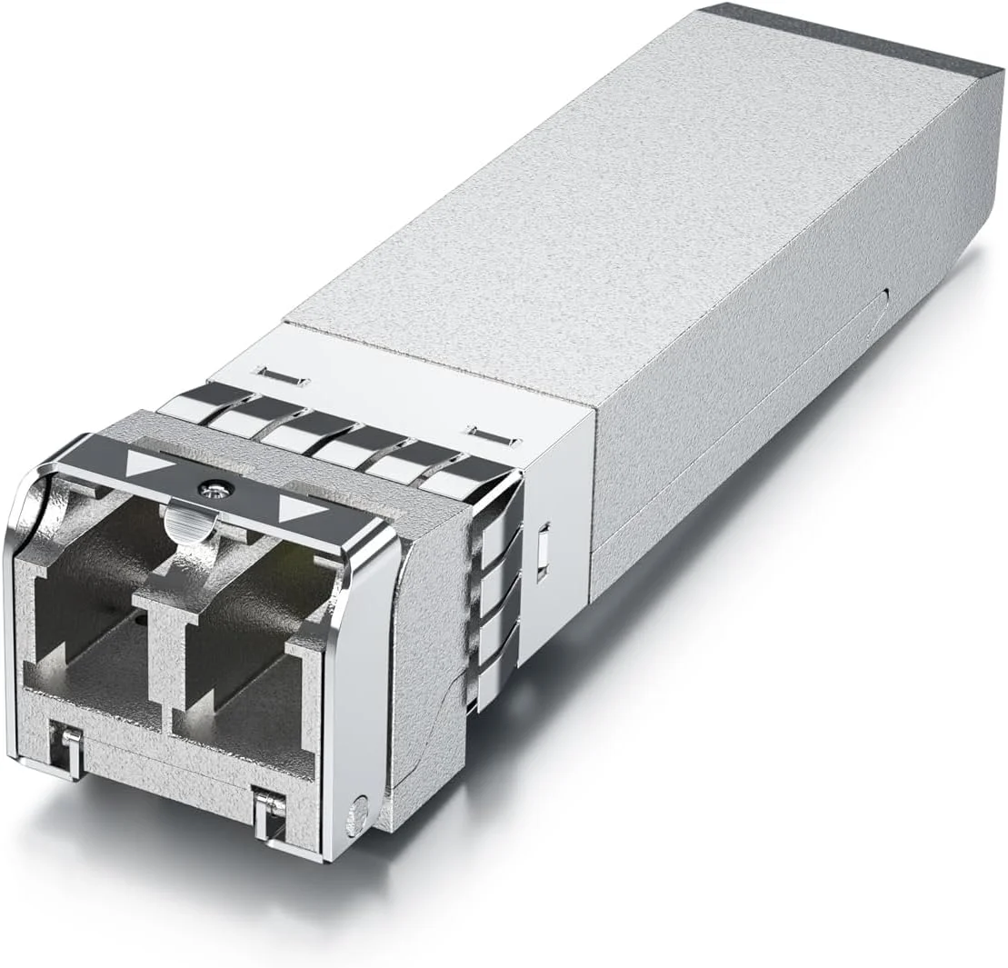 فرستنده و گیرنده Alwong 10GBase-SR SFP+، ماژول 10G SFP+ به LC Multimode، 850 نانومتر تا 300 متر، برای Cisco SFP-10G-SR، Ubiquiti UniFi UF-MM-10G، Mikrotik S+85DLC03D، Meraki، Netgear، D-Link و غیره، بسته 2 عددی
