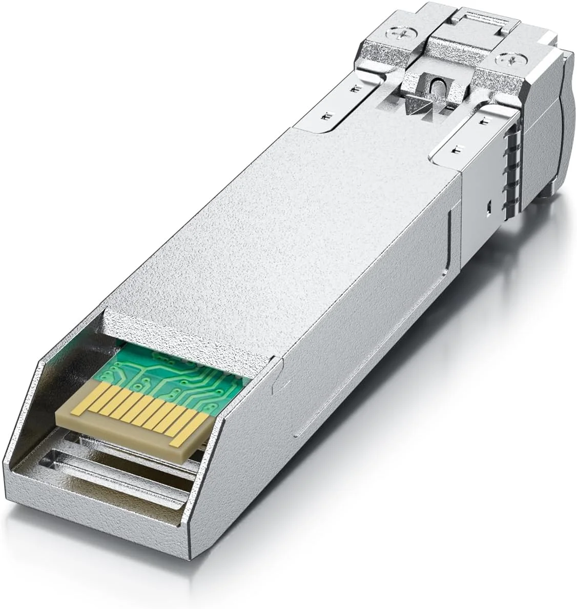 فرستنده و گیرنده 10GBase-LR SFP+، ماژول فیبر تک حالته 10G SFP+ به LC، 1310 نانومتر، تا 10 کیلومتر، برای سیسکو SFP-10G-LR، Ubiquiti UniFi UF-SM-10G، Mikrotik S+31DLC10D، Meraki، Netgear و غیره، بسته 2 عددی