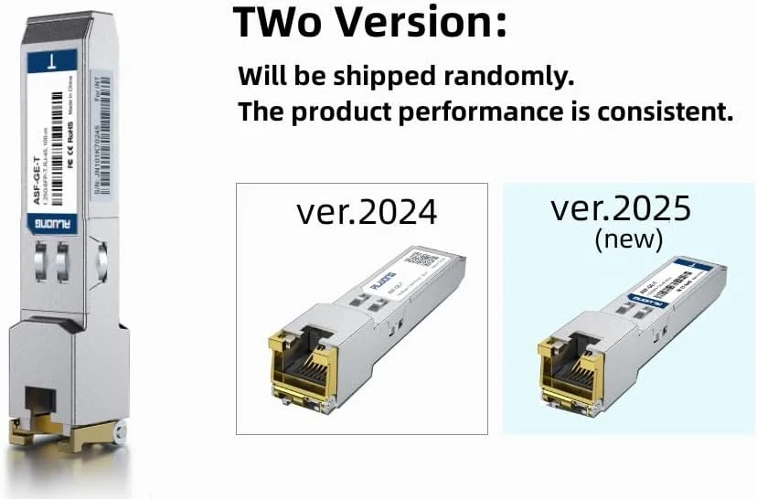 فرستنده و گیرنده مسی SFP به RJ45 مدل Alwong 1000Base-T برای Cisco GLC-T/SFP-GE-T، ماژول SFP به اترنت 1.25G برای Ubiquiti UF-RJ45-1G، Meraki، Intel، Fortinet، Netgear (تا 100 متر)