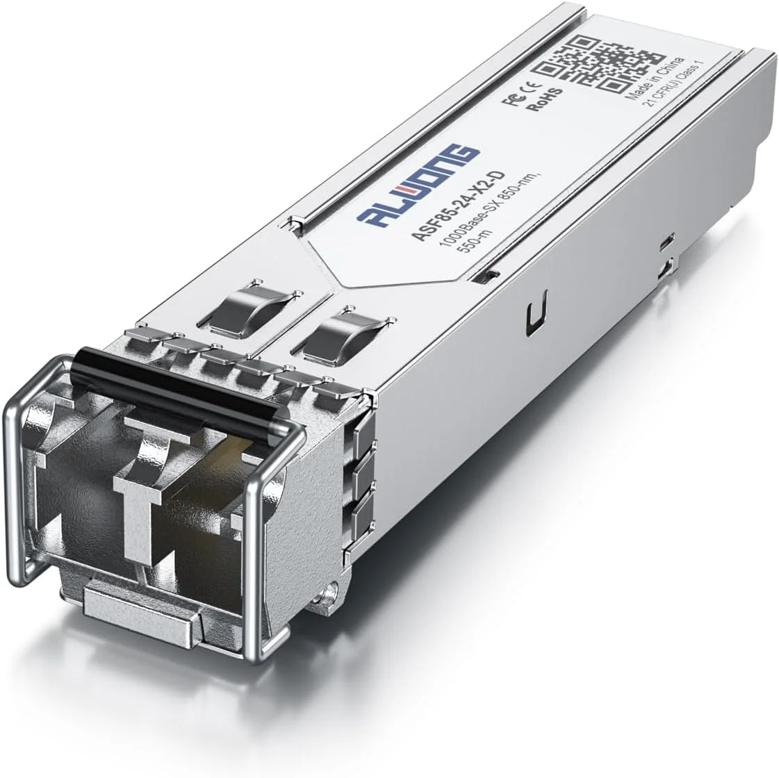 فرستنده و گیرنده 1000BASE-SX SFP، ماژول فیبر چند حالته 1.25G SFP به LC برای سیسکو GLC-SX-MMD/SFP-GE-S، یوبیکیوتی UniFi UF-MM-1G، میکروتیک، مراکی، نت گیر AGM731F، دی-لینک و غیره، 1 عدد