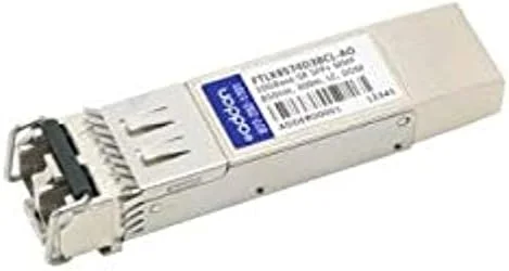 فرستنده و گیرنده AddOn سازگار با Finisar FTLX8574D3BCL، مطابق با TAA، SFP+ 10GBase-SR (MMF، 850nm، 300m، LC، DOM)