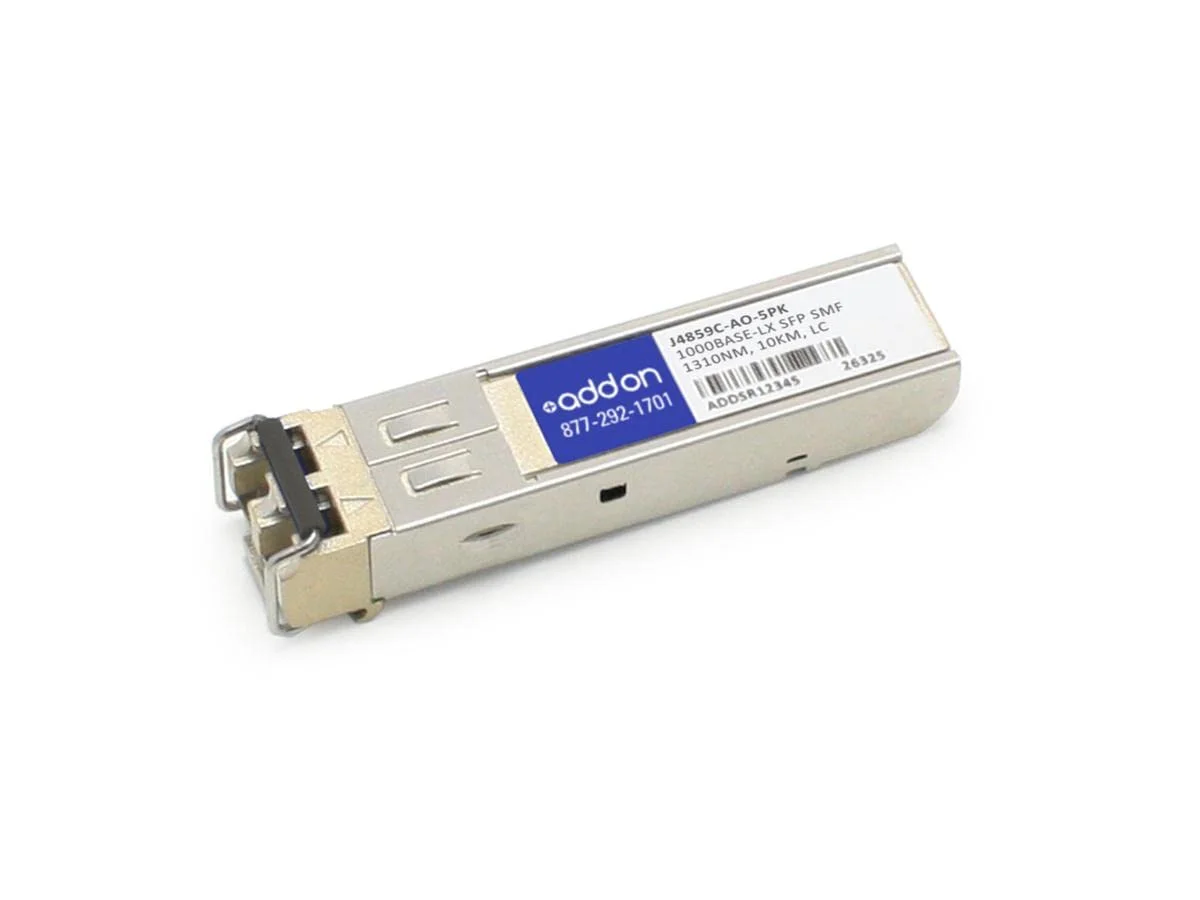 پک 5 عددی ماژول فرستنده-گیرنده SFP سازگار با HP J4859C مدل 1000Base-LX (SMF، 1310nm، 10km، LC) از AddOn Computer Products