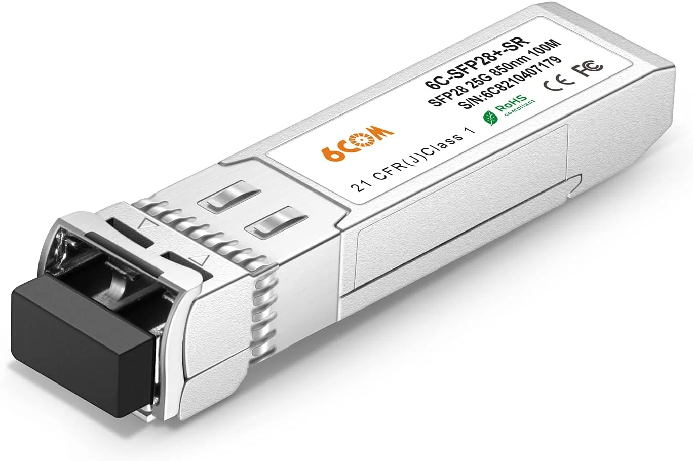 ماژول فرستنده-گیرنده نوری 6COMGIGA 25GBASE-SR SFP28 سازگار با Cisco SFP-25G-SR-S 850nm 100m DOM LC MMF