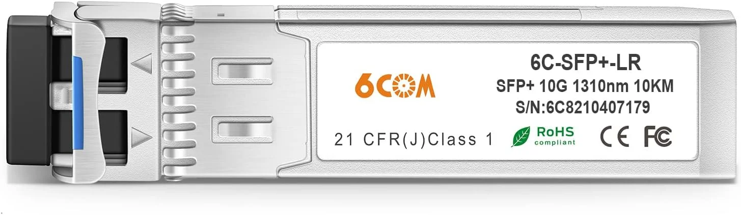 ماژول فرستنده-گیرنده 2 عددی 10GBase-LR SFP+، ماژول تک حالته 10G LC برای سیسکو SFP-10G-LR، Meraki MA-SFP-10GB-LR، Ubiquiti UF-SM-10G، Mikrotik، Netgear DDM، 1310 نانومتر، 10 کیلومتر