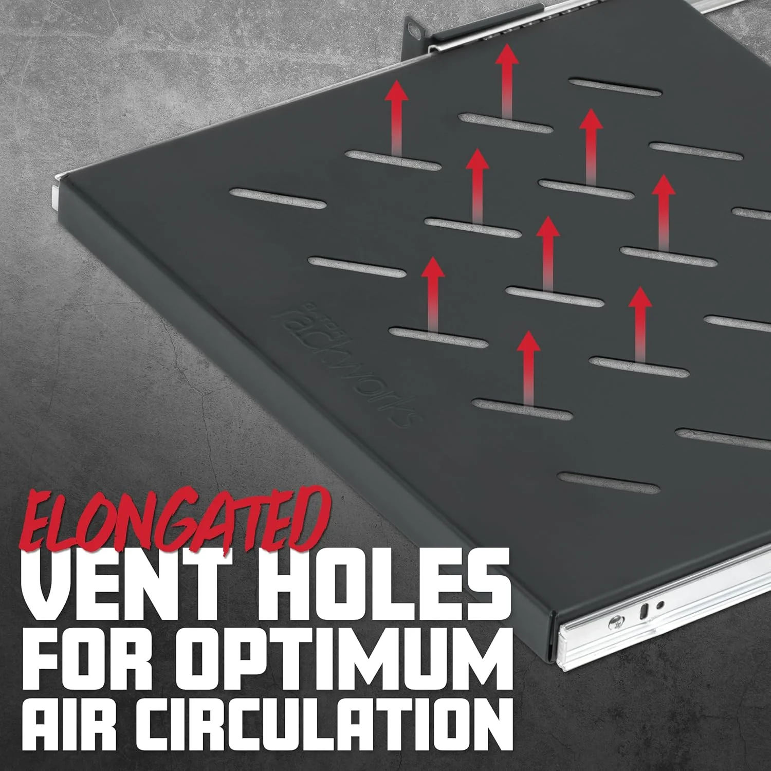 قفسه ریلی رک مونت گیتور Rackworks؛ سایز 1U - عمق 14.8 اینچ (GRW-SHELF1SLD)