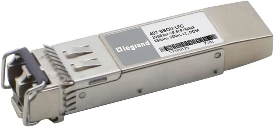 فرستنده و گیرنده نوری 10GBase-SR SFP+ سازگار با Dell 407-BBOU (MMF، 850 نانومتر، 300 متر، LC، DOM) مطابق با TAA (407-BBOU-LEG)