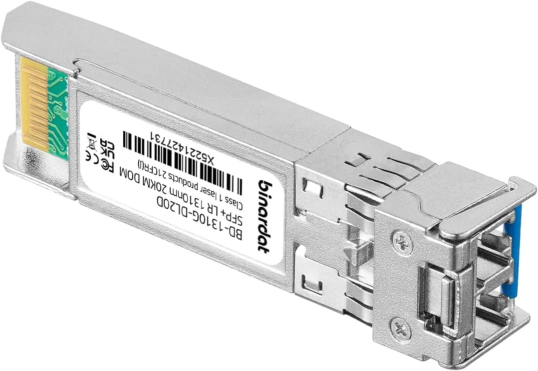 فرستنده و گیرنده 10GBase-LR SFP+، ماژول LC تک حالته SFP، 1310 نانومتر SMF، تا 10 کیلومتر، Plug and Play، سازگار با Binardat، MokerLink، Cisco، Meraki، Ubiquiti UniFi، Mikrotik، TP-Link و غیره