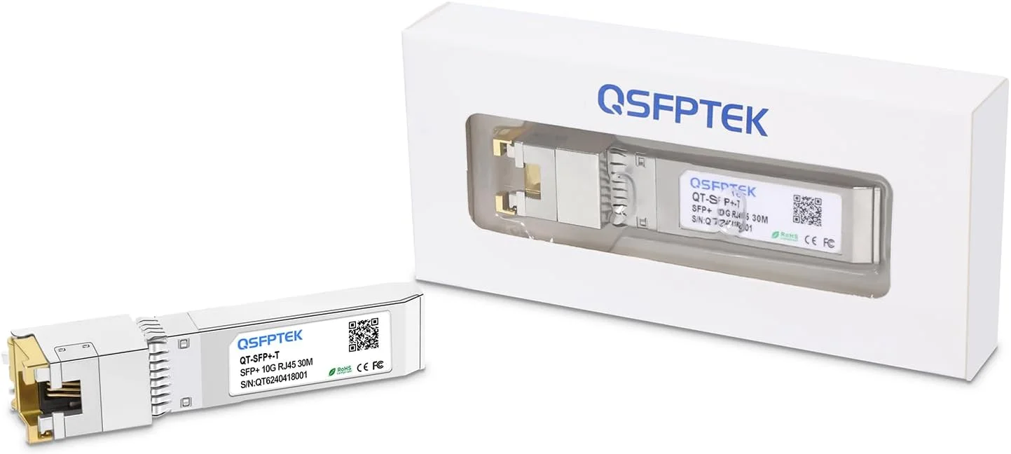 ماژول 10GBASE-T SFP+ به RJ45 با تراشه RTL8261N، فرستنده و گیرنده شبکه مسی مینی Gbic سازگار