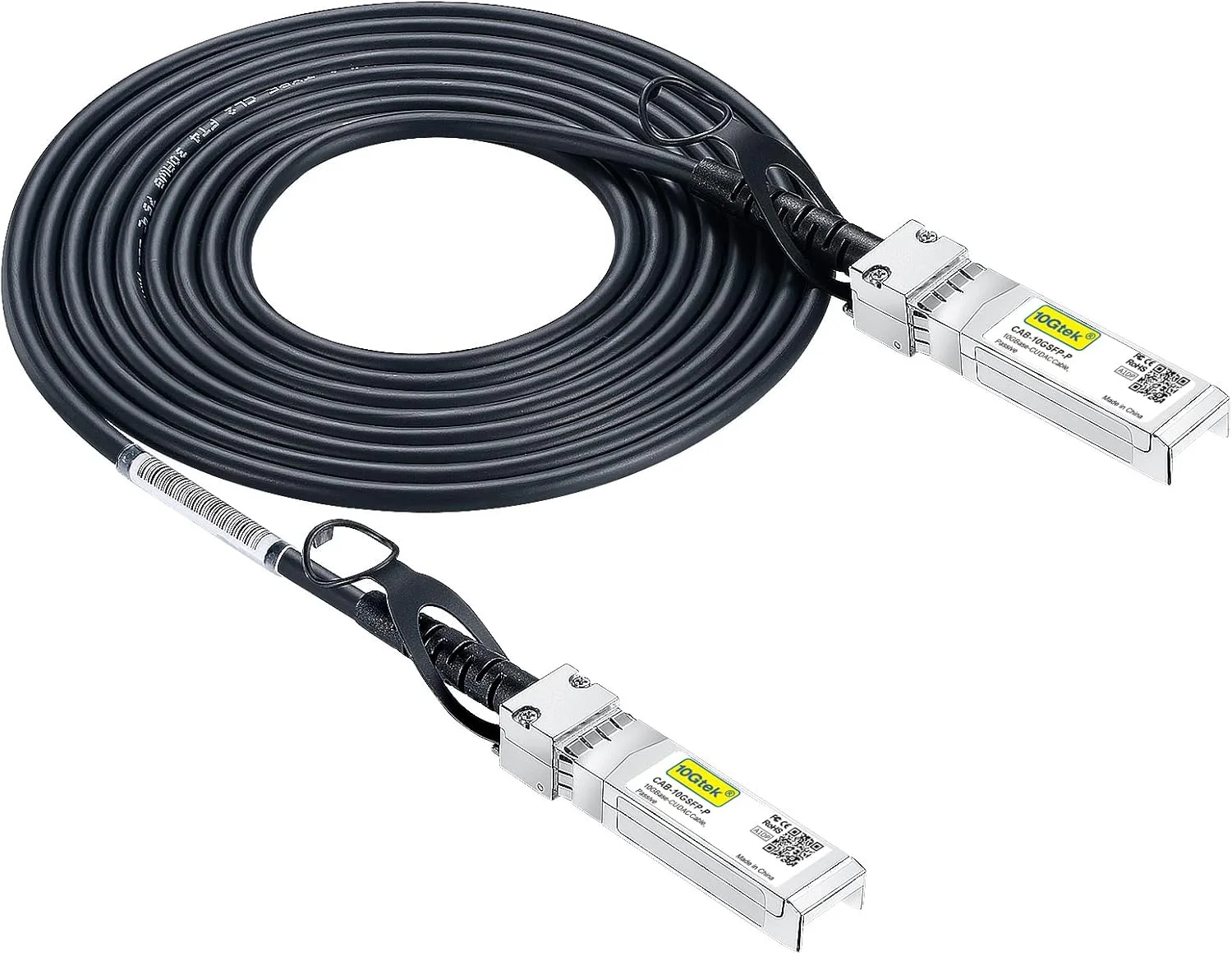 کابل مسی اتصال مستقیم غیرفعال 10GBASE-CU SFP+ 10Gtek برای Ubiquiti، طول 2.5 متر