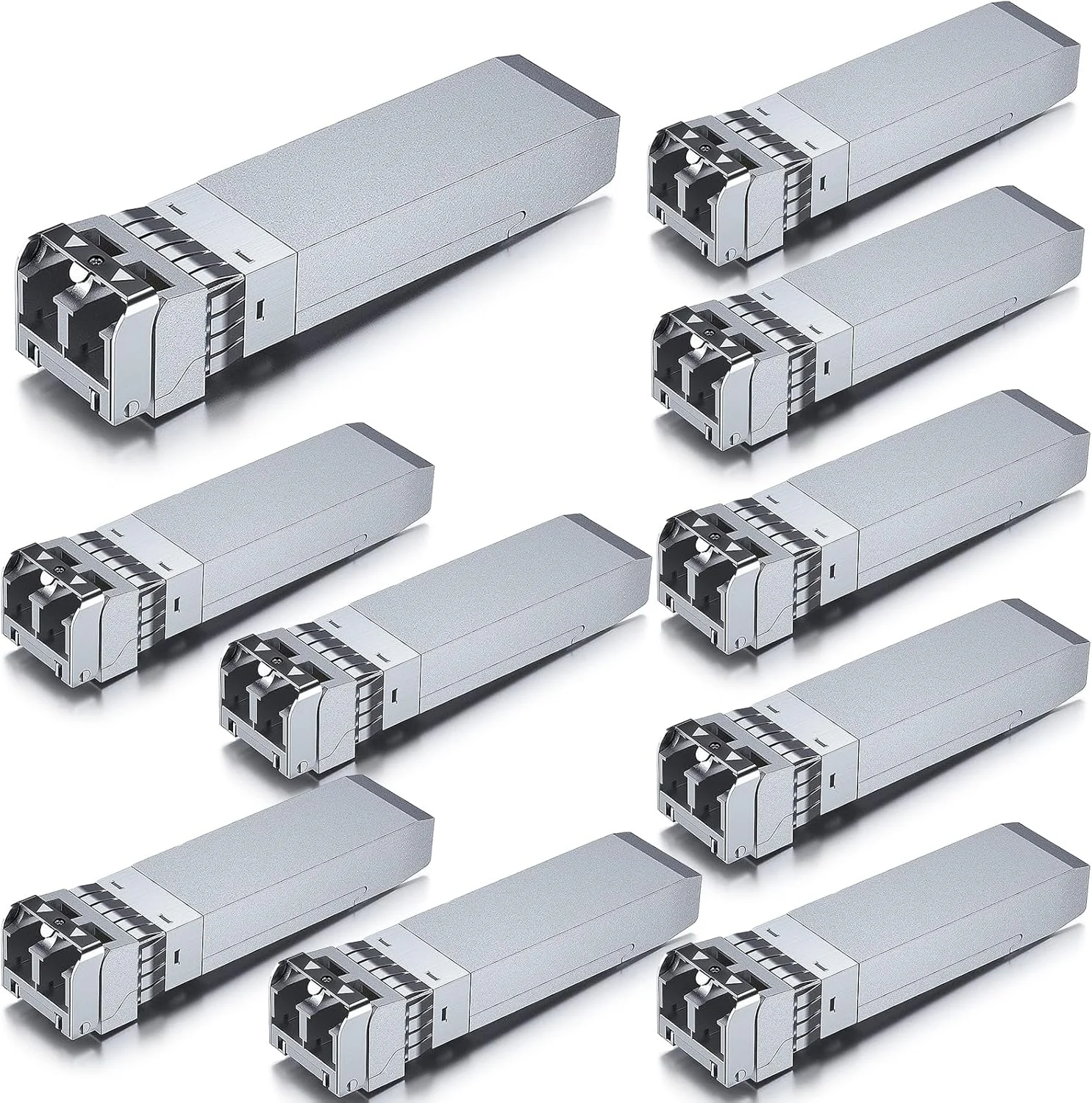 فرستنده و گیرنده 10Gtek 25G SFP28 SFP+ SR، ماژول نوری 25GBase-SR Duplex LC MMF برای Cisco SFP-25G-SR-S، 850 نانومتر، DDM، تا 100 متر، بسته 10 عددی