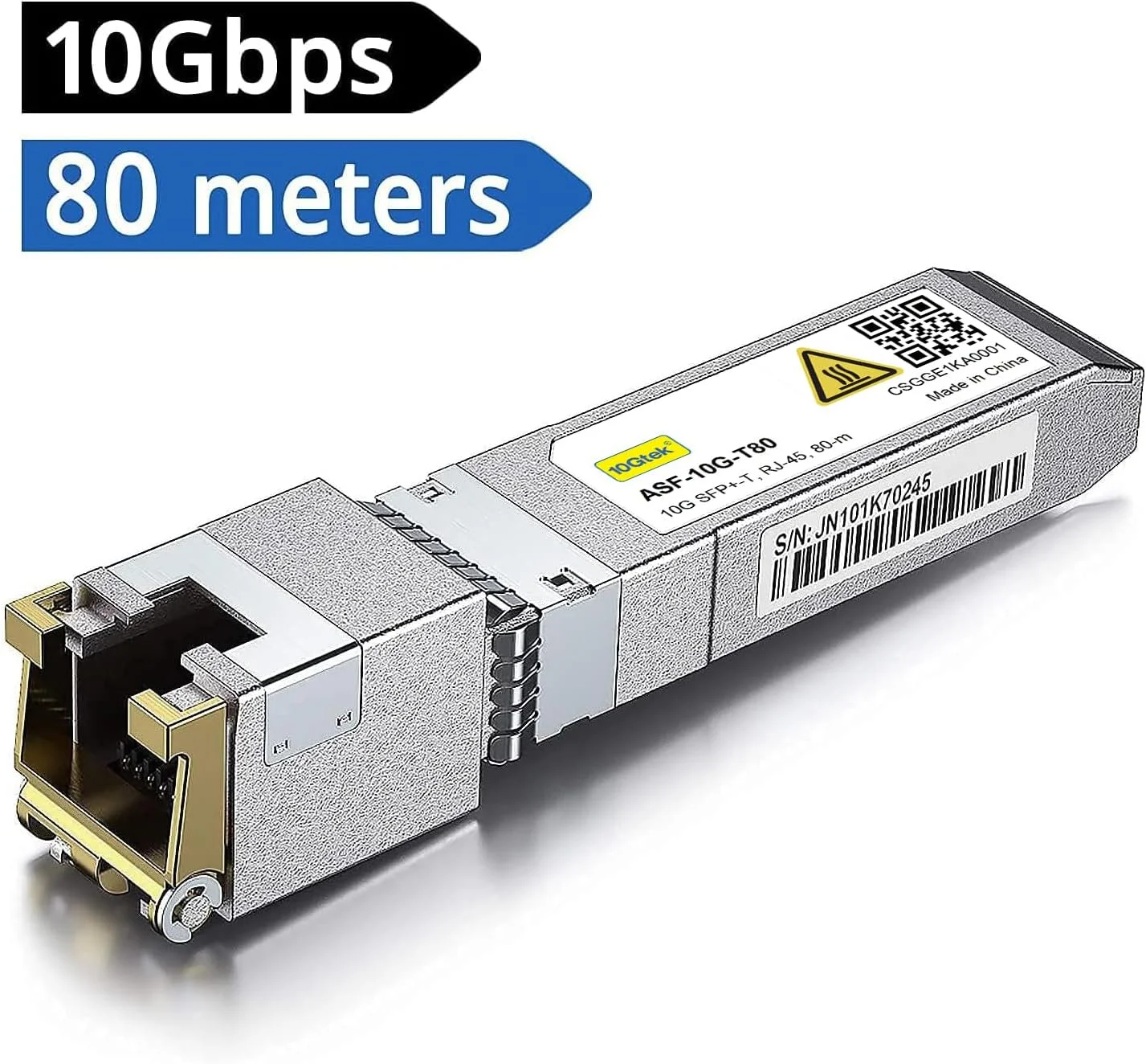 ماژول فرستنده و گیرنده 10GBase-T SFP+ به RJ-45، 10Gbe SFP+ به ماژول اترنت مسی برای سیسکو SFP-10G-T-80، یوبیکیوتی UF-RJ45-10G-80، تی پی-لینک TL-SM5310-T، نت گیر AXM766 و غیره، تا 80 متر ماژول فرستنده و گیرنده 10GBase-T SFP+ به RJ-45، 10Gbe SFP+ به ماژول اترنت مسی برای سیسکو SFP-10G-T-80، یوبیکیوتی UF-RJ45-10G-80، تی پی-لینک TL-SM5310-T، نت گیر AXM766 و غیره، تا 80 متر