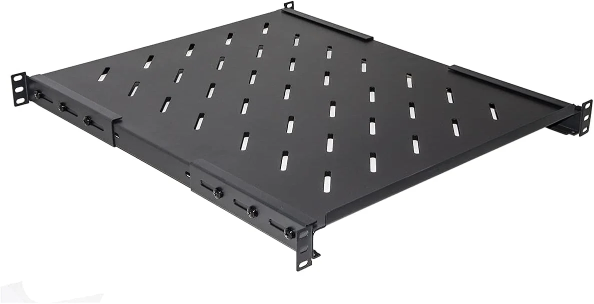 قفسه 19 اینچی Connetto برای رک، قابل افزایش طول تا 550 میلی‌متر به همراه 4 قلاب مشکی