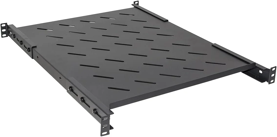 قفسه 19 اینچی Connetto برای رک، قابل افزایش طول تا 550 میلی‌متر به همراه 4 قلاب مشکی