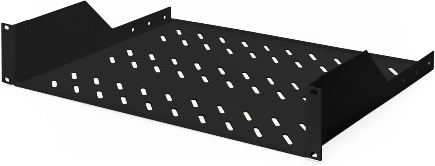 طبقه ثابت DIGITUS - ۱۹ اینچ - 2U - نصب در جلو - ظرفیت بار ۲۵ کیلوگرم - برای رک های شبکه و سرور - از عمق کابینت ۴۵۰ میلی متر - مشکی