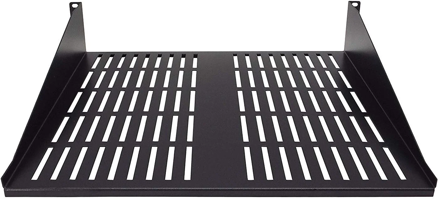 طبقه رک 2U - عمق 15 اینچ - فولادی - طبقه رک تهویه دار - طبقه نصب رک - طبقه رک سرور - طبقه کنسولی