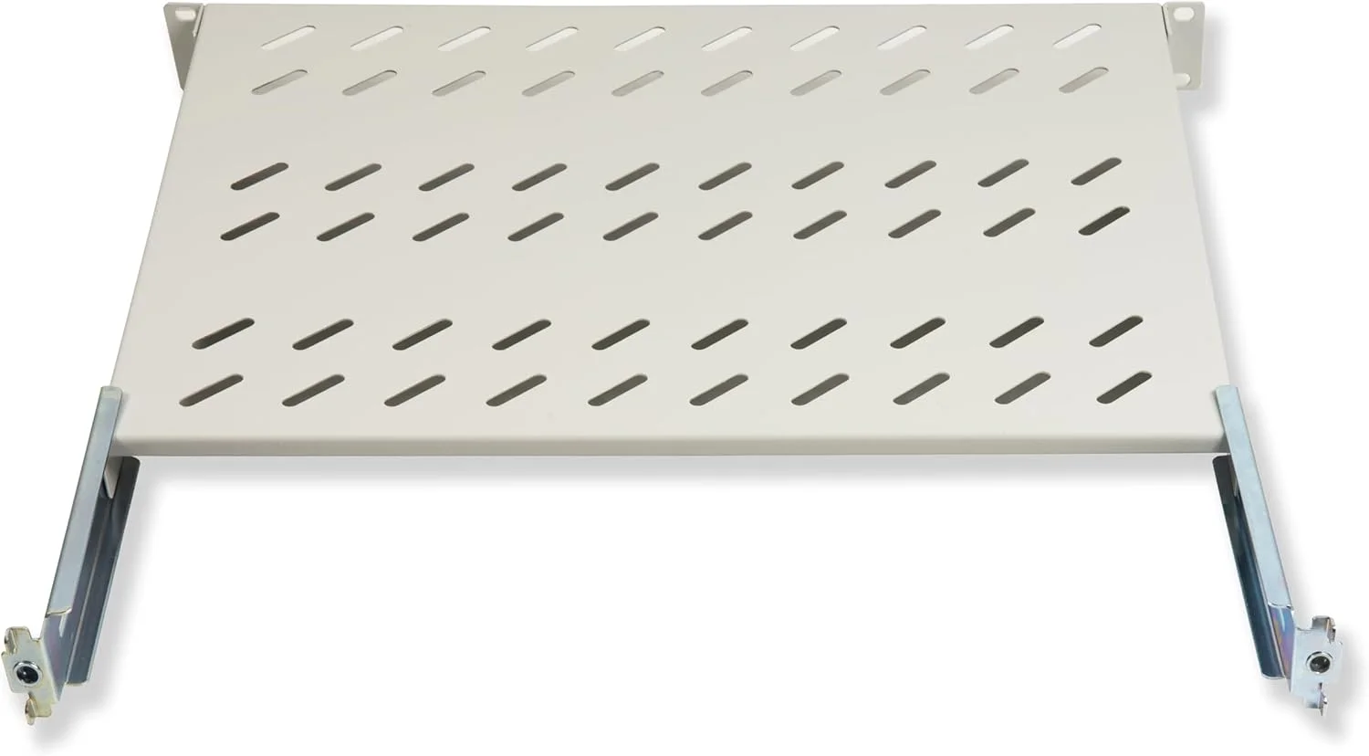 طبقه یونیورسال برای رک 19 اینچی قابل گسترش 570 میلی‌متری با 4 توری خاکستری