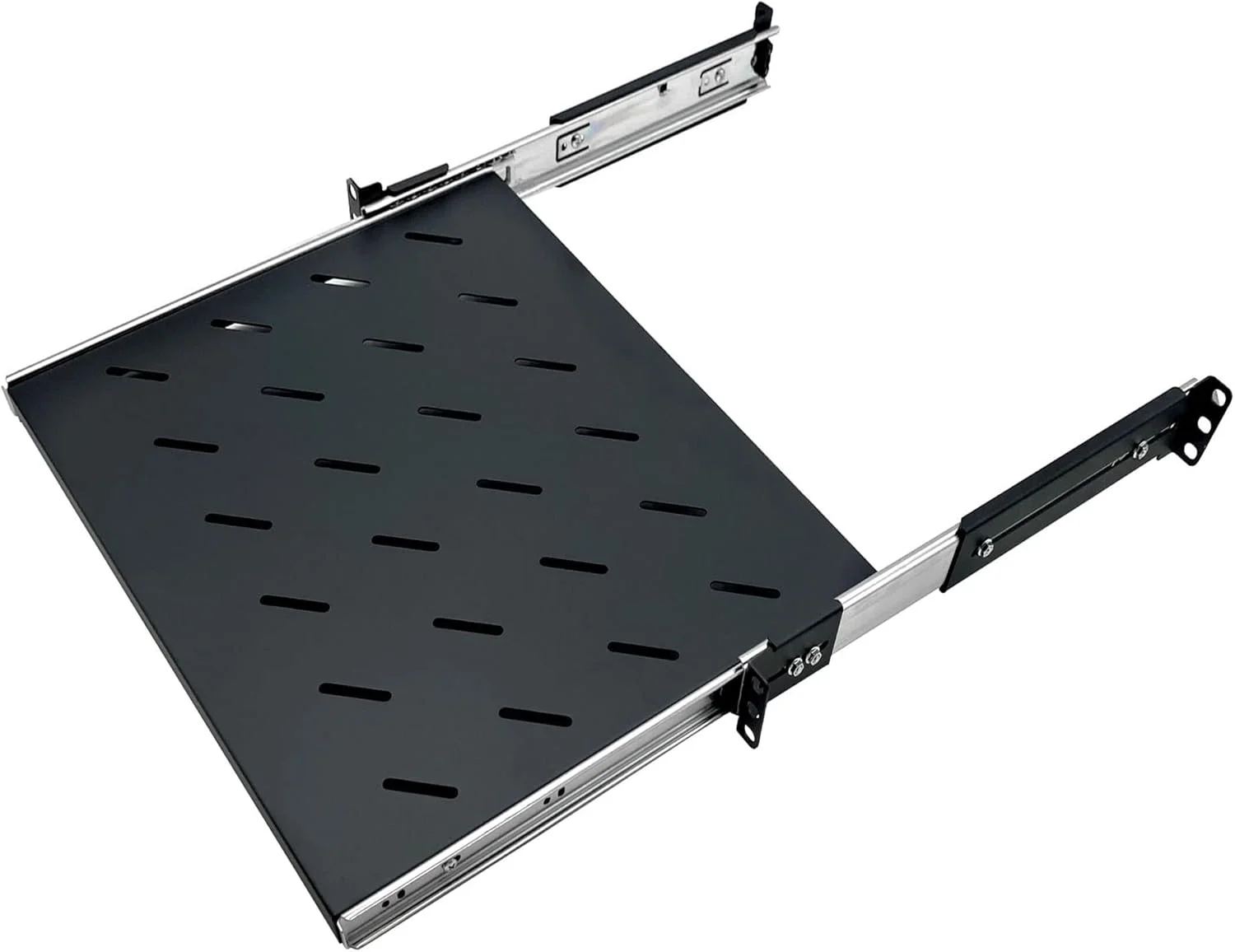 سینی قفسه ای کشویی Electriduct 1U با عمق 14 اینچ - سینی نصب رک 19 اینچی جهانی برای تجهیزات شبکه، کابینت سرور، سیستم صوتی