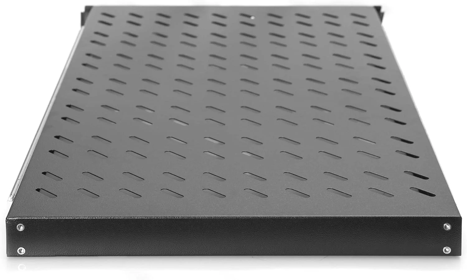 طبقه متحرک 1U برای رک های با عمق 1000 میلی متر، 44x483x720 میلی متر، تا 65 کیلوگرم، مشکی (RAL 9005)