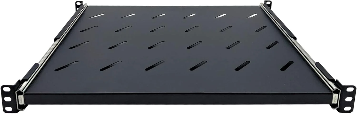 سینی قفسه ای کشویی Electriduct 1U با عمق 14 اینچ - سینی نصب رک 19 اینچی جهانی برای تجهیزات شبکه، کابینت سرور، سیستم صوتی