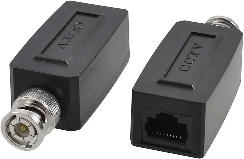 یک جفت فرستنده و گیرنده فعال ویدئویی دوربین مداربسته کواکسیال BNC RJ45 UTP Cat5