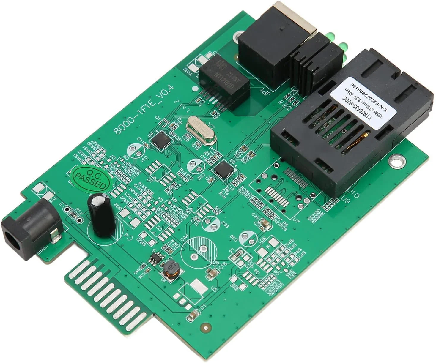 ماژول مبدل رسانه فیبر نوری، فرستنده و گیرنده دوگانه فیبر تک حالته SC، مبدل رسانه اترنت سریع فیبر نوری، فرستنده و گیرنده فیبر نوری 100M دوگانه فیبر تک حالته 25KM SC