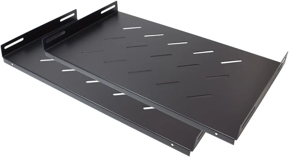 قفسه ۱۹ اینچی Good Connections® RAL9005 1HE | مجموعه ۲ عددی - عمق نصب ۲۷۰ میلی متر - برای رک دیواری/کابینت دیواری سرور شبکه ۱۹ اینچی - مشکی عمیق