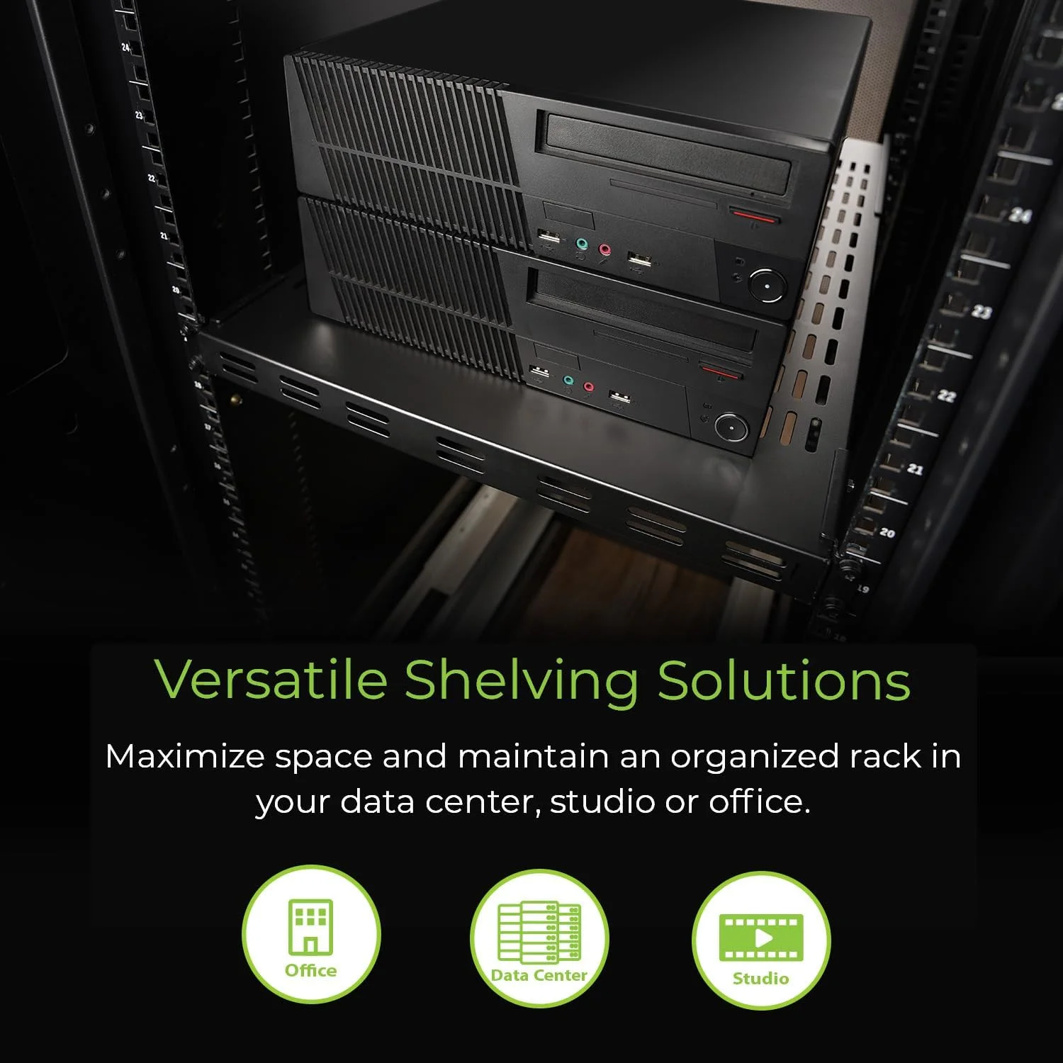 قفسه ثابت رک مونت با عمق قابل تنظیم IOGEAR 1U - دارای تهویه - سنگین وزن - 49.5 تا 97.3 سانتی متر، ظرفیت 150 کیلوگرم، برای رک ها و کابینت های سرور/شبکه/تجهیزات 19 اینچی، GRSH01 قفسه ثابت رک مونت با عمق قابل تنظیم IOGEAR 1U - دارای تهویه - سنگین وزن - 49.5 تا 97.3 سانتی متر، ظرفیت 150 کیلوگرم، برای رک ها و کابینت های سرور/شبکه/تجهیزات 19 اینچی، GRSH01