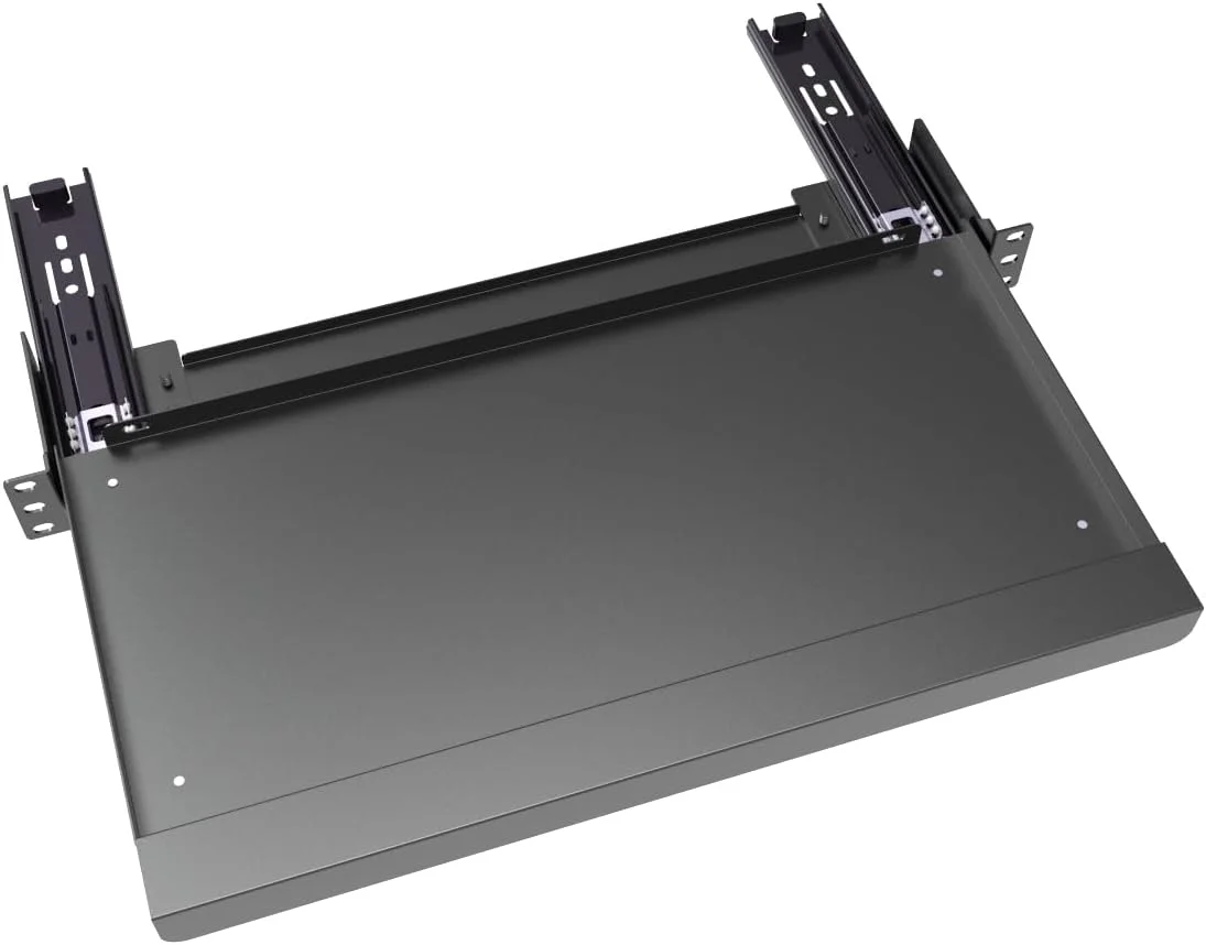 سینی کیبورد 1U JINGCHENGMEI، قفسه کشویی یونیورسال 19 اینچی برای رک سرور یا کابینت شبکه (8 اینچ)