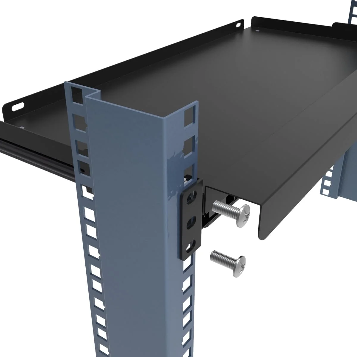 سینی کیبورد 1U JINGCHENGMEI، قفسه کشویی یونیورسال 19 اینچی برای رک سرور یا کابینت شبکه (8 اینچ)