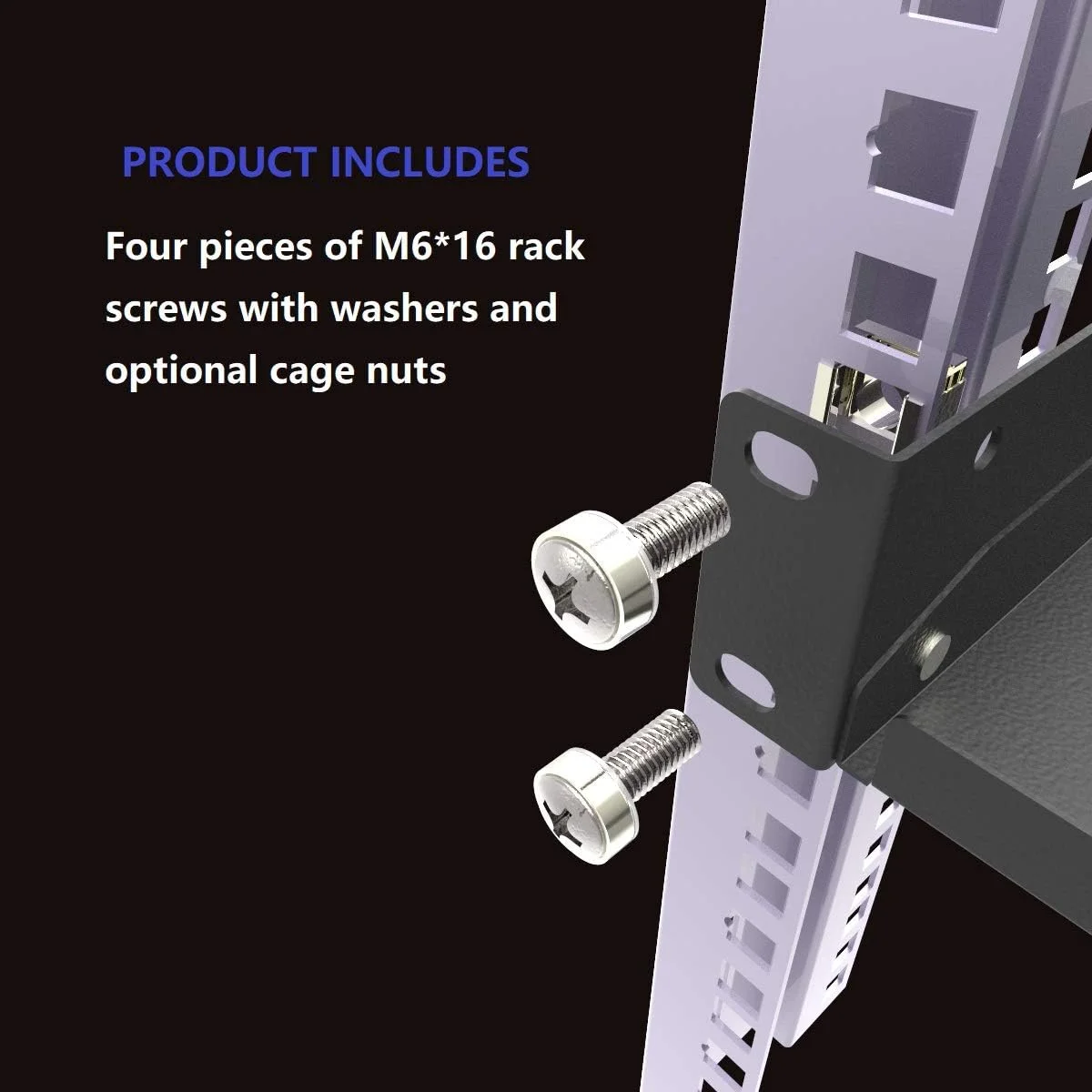 سینی رک 1U منفذدار جدا شده JINGCHENGMEI، سینی رک جهانی بدون لبه برای رک شبکه یا سرور 19 اینچی (عمق 8 اینچ)
