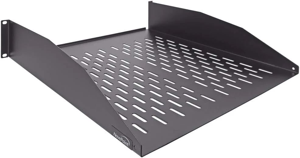 قفسه سرور کنسولی تهویه دار یونیورسال Navepoint، مناسب رک 19 اینچی، عمق 18 اینچ، لبه دار، مشکی