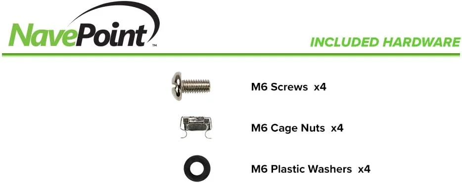 طبقه ثابت قفسه سرور کنسولی تهویه دار یونیورسال 19 اینچی NavePoint 2U با عمق 18 اینچ - مشکی